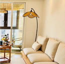 GobekUsa Japanese Rattan Floor Lamp for Villa Living Room Study Attic Lighting