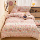 GobekUsa Cozy Cartoon Printed Cotton Comforter Set for Adults
