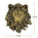 GobekUsa Animal Head Wall Hanger: Decorative Resin Wildlife Hook Rack Statue