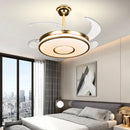 GobekUsa Invisible Gold Ceiling Fan with LED Light and Retractable Blades