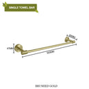 GobekUsa Bathroom Accessories Set: Rose Gold Chrome Hook, Brushed Gold Towel Rack, Stainless Steel Toilet Paper Holder
