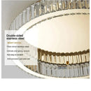 GobekUsa Crystal Circle Ceiling Chandelier LED Indoor Lighting for Living Room Bedroom Study