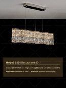 GobekUsa Crystal Luxe Chandelier for Modern Living Room, High-End Restaurant Light