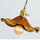 Modern Colorful Glass and Copper Pendant Light