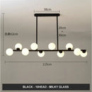 GobekUsa Glass Balls Chandelier: Stylish Suspension Lighting for Dining Room, Kitchen, and Office