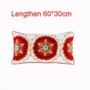 GobekUsa Embroidered Flower Boho Long Cushion Covers for Bedroom and Sofa