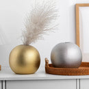 GobekUsa Geometric Gold & Silver Vase for Chic Flower Arrangements & Home Decor