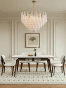 GobekUsa Elegant Glass Chandelier Lighting for Home Dining Room Decor