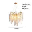 GobekUsa Crystal Wistaria Ceiling Chandelier - Artistic Branch Design Pendant Lighting for Home Decor