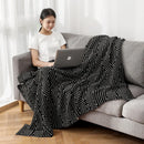 GobekUsa Knitted Triangular Pattern Thin Blanket for Cozy Versatile Living Room Cover