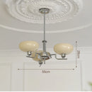 GobekUsa Glass Ball Pendant Chandelier LED Lamp for Modern French Bedroom