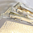 GobekUsa Crystal Ceiling Lamp: Modern Gold Light Luxury LED Square Chrome Indoor Lighting
