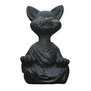GobekUsa Black Buddha Cat Figurine Meditation Yoga Collectible - Home Decor Art Sculpture