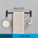GobekUsa Aluminum Bathroom Towel Rack with Hook, Wall Mounted Multiple Layer Cloth Hanger