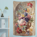 GobekUsa Court Style Floral Oil Painting Tapestry Wall Hanging Home Decor