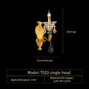 GobekUsa Luxe Crystal Chandelier: Elegant Copper Living Room Dining Candle Light