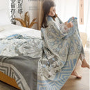 GobekUsa Cotton Gauze Summer Blanket, Soft Breathable Single Double Bed Nap Blanket