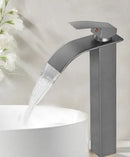 GobekUsa Gold Bathroom Faucet: Brass Rose Gold Basin Waterfall Mixer Tap