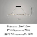 Modern Black and White Metal LED Pendant Light