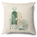 GobekUsa Green Leaves Decorative Pillow Case - Simple Style Cotton Linen Sofa Cushion Cover