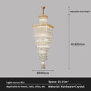 GobekUsa Crystal Luxe Living Room Chandelier - Modern & Elegant Hall Staircase Lighting