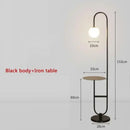 GobekUsa Glass Side Table LED Floor Lamp for Nordic Living Room Art Decor