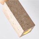 GobekUsa LED Yellow Travertine Hanging Lamp for Home Decor and Lighting Fixtures