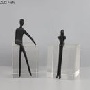 GobekUsa Abstract Character Sculpture with Crystal Base for Modern Room Decor