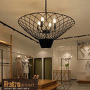 GobekUsa Industrial Barbecue Restaurant Plant Light - Round Table Decorative Pendant