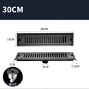 GobekUsa Black Stainless Steel Floor Drain for Toilet Shower Room, Large Overflow, Odorproof, Rectangle