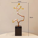 GobekUsa Golden Tree Crystal Ball Statue Metal Decor Figurine