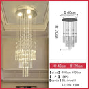 GobekUsa Crystal Chandelier for Staircase & Living Room - Modern LED Lighting Solution