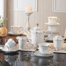 GobekUsa Elegant Bone China Tea Set Luxury Porcelain Coffee Pot Creamer Sugar Bowlcaffold