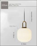 GobekUsa Japanese Glass Pendant Light: Modern Nordic LED Hanging Lamp for Bedroom Home Décor