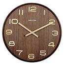 GobekUsa Bamboo Wall Clock Modern Design Living Room Decor Timepiece