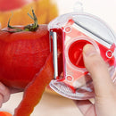 GobekUsa 3-in-1 Magic Peeler Trio Set: Slicer, Shredder, Julienne Cutter - Kitchen Tool