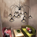 GobekUsa Industrial Pendant Lamp for Living Room Dining Bar Cafe Loft Retro Chandelier