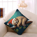 GobekUsa Cartoon Animal Christmas Pillowcase: Decorative Sofa Cushion Cover for Living Room