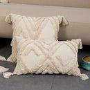 GobekUsa Beige Boho Style Cushion Cover 45x45/30x50cm - Handmade Square Pillow Case