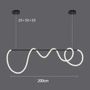 GobekUsa Gold Black LED Chandelier Modern Minimalist Pendant for Home Decor Lighting