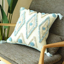 GobekUsa Boho Blue Diamond Moroccan Cushion Cover 45x45cm Home Decor