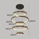 GobekUsa Crystal Chandelier Stair Pendant Lamp Living Room Pendant Lights Interior Lighting
