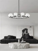 GobekUsa Glass Lampshade Chandelier Copper Hanging Lights Dining Room Bedroom Decor