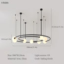 GobekUsa LED Round Chandelier Pendant Light for Ceiling Living Room Bedroom Decor