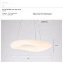 GobekUsa Cloud Pendant Light: Nordic Minimalist Doughnut Chandelier for Living Room & Kid's Bedroom