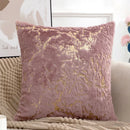 GobekUsa Golden Fur Cushion Cover White 43x43 - Luxury Home Decor Pillow Case