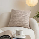 GobekUsa Cable Knit Cotton Pillow Cover Soft Ivory Burnt Orange 45x45cm 50x50cm 60x60cm