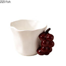 GobekUsa Fun Fruits Ceramic Mug Lemon/grape Dining Coffee Afternoon Tea Cup