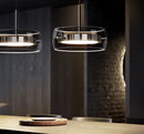 Modern Gray Glass Pendant Light With Plated Finish