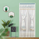 GobekUsa Lace Embroider Anti-Mosquito Net Door Curtains - Pleated Design for Light and Air Flow